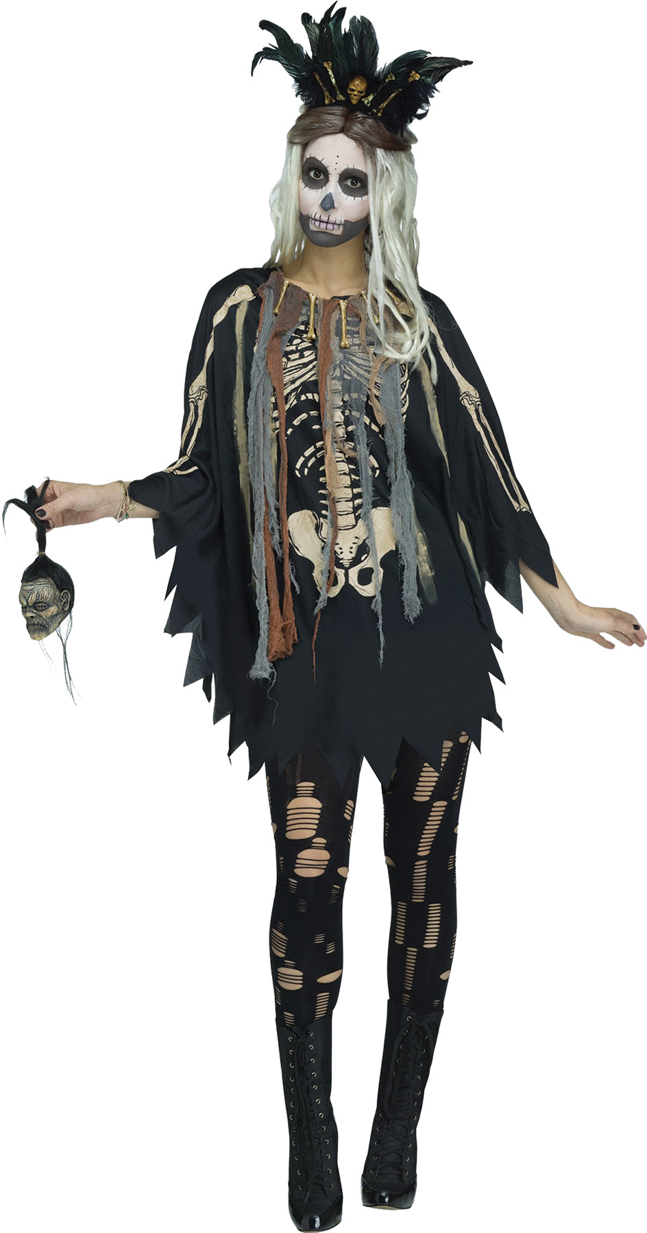 Women's Voodoo Poncho Halloween Costume Sets - Tophatter Daily Deals