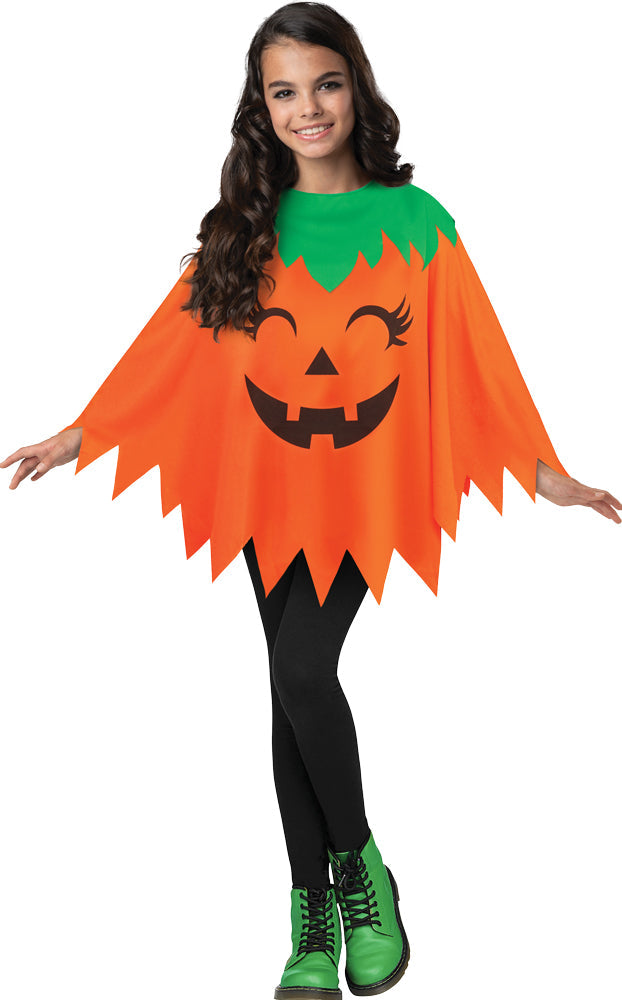 PUMPKIN CHILD PONCHO Halloween Pumpkin Decorations - Tophatter Daily Deals