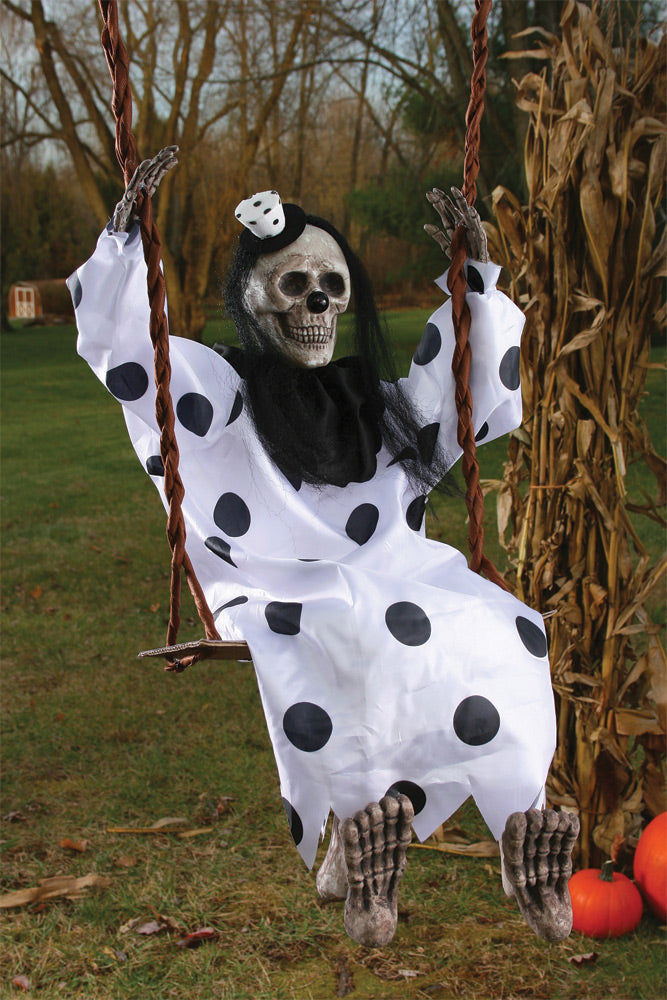 Skeleton Clown On Swing Halloween Skeleton Decorations - Tophatter Daily Deals