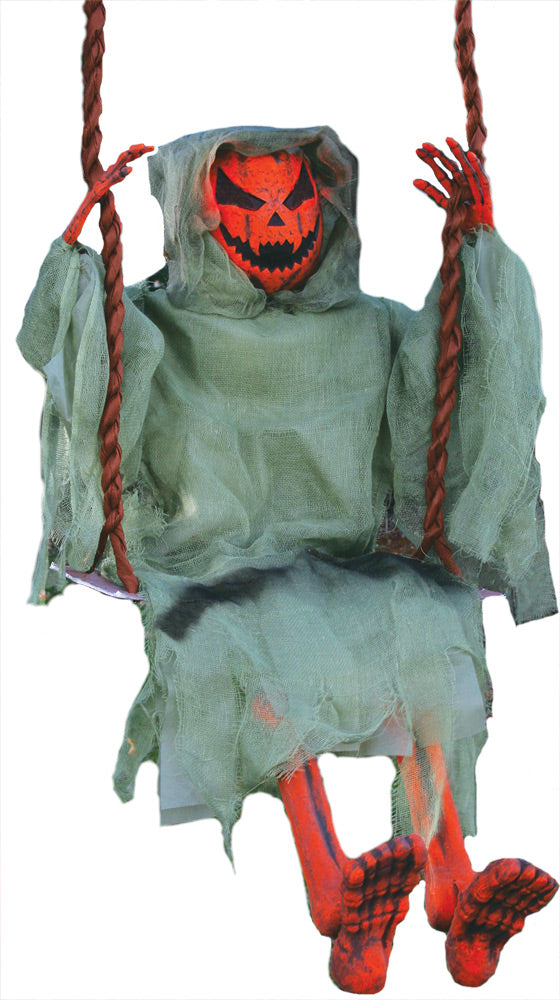 36" Swinging Dead Pumpkin Halloween Pumpkin Decorations - Tophatter Daily Deals