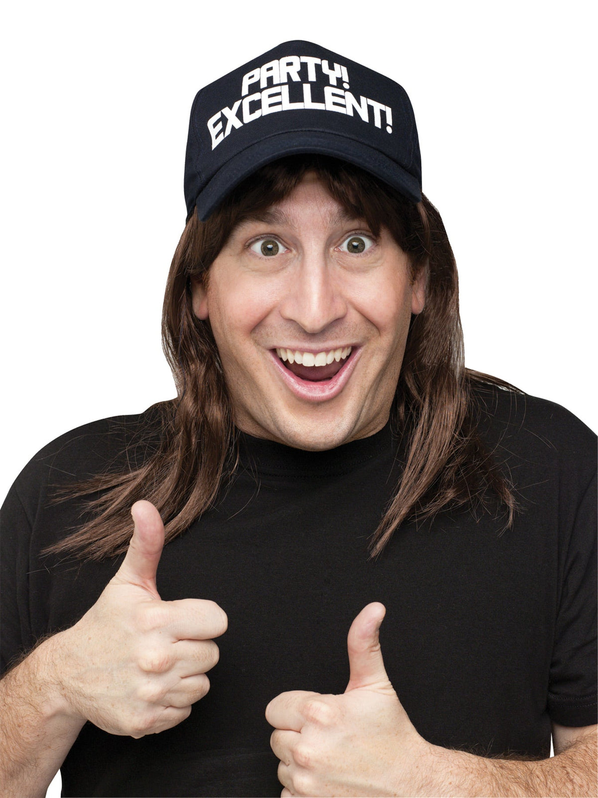 Wayne Excellent Wig & Hat - Saturday Night Live Halloween Wigs - Tophatter Daily Deals