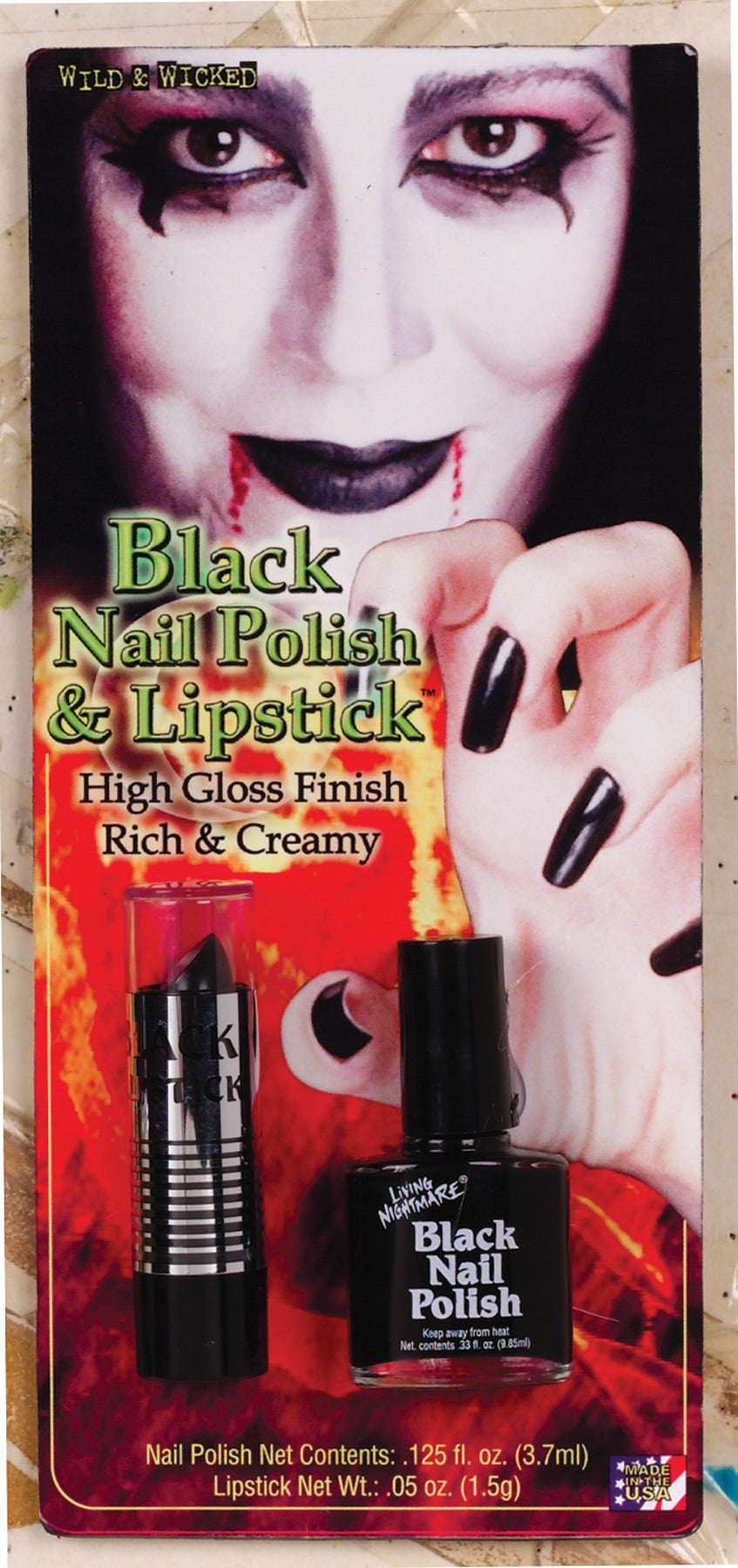 Lipstick Nail Polish Black Costume Accessories - Tophatter Daily Deals