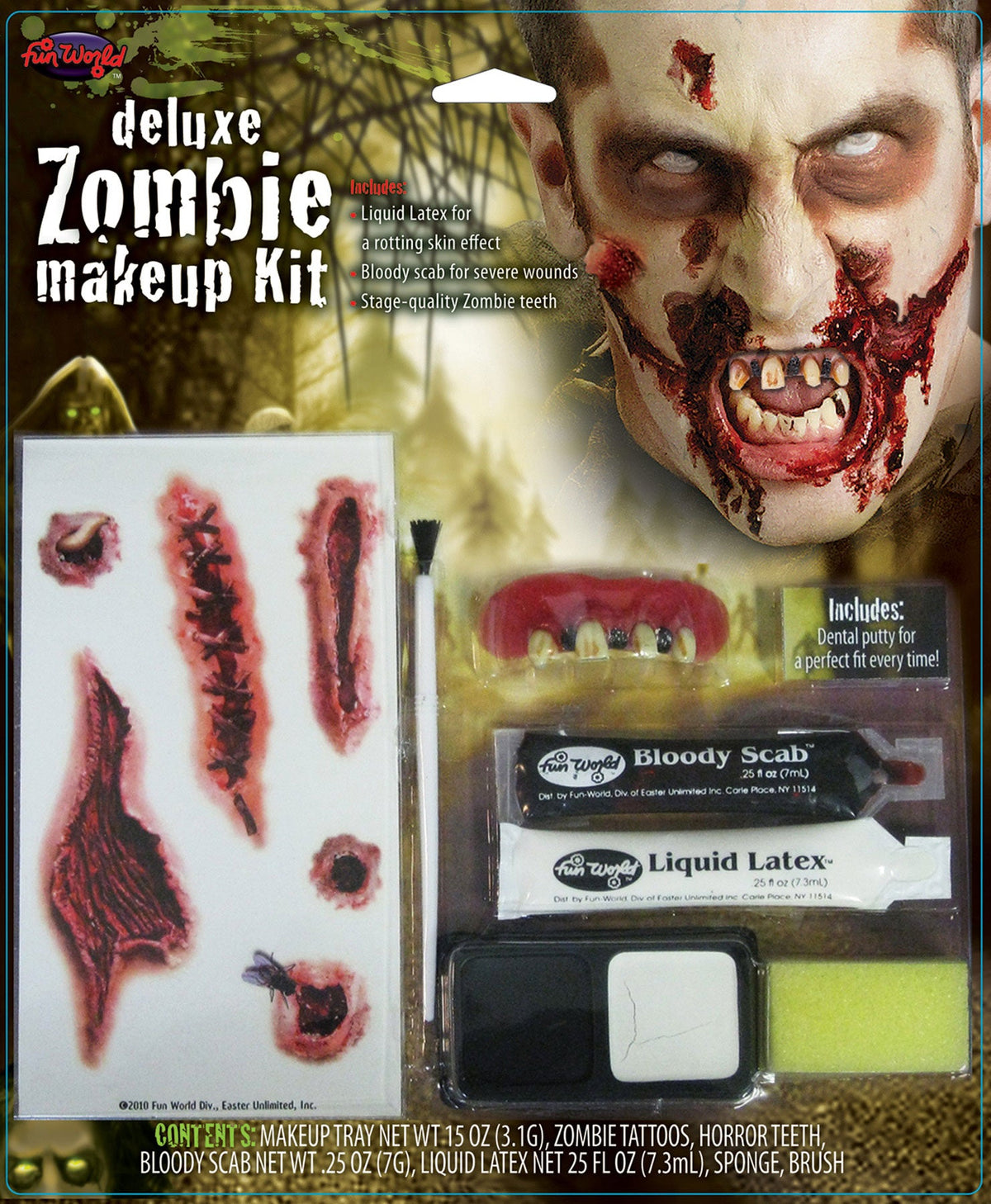 Zombie Deluxe Makeup Kit Special Effects Makeup - Tophatter Daily Deals