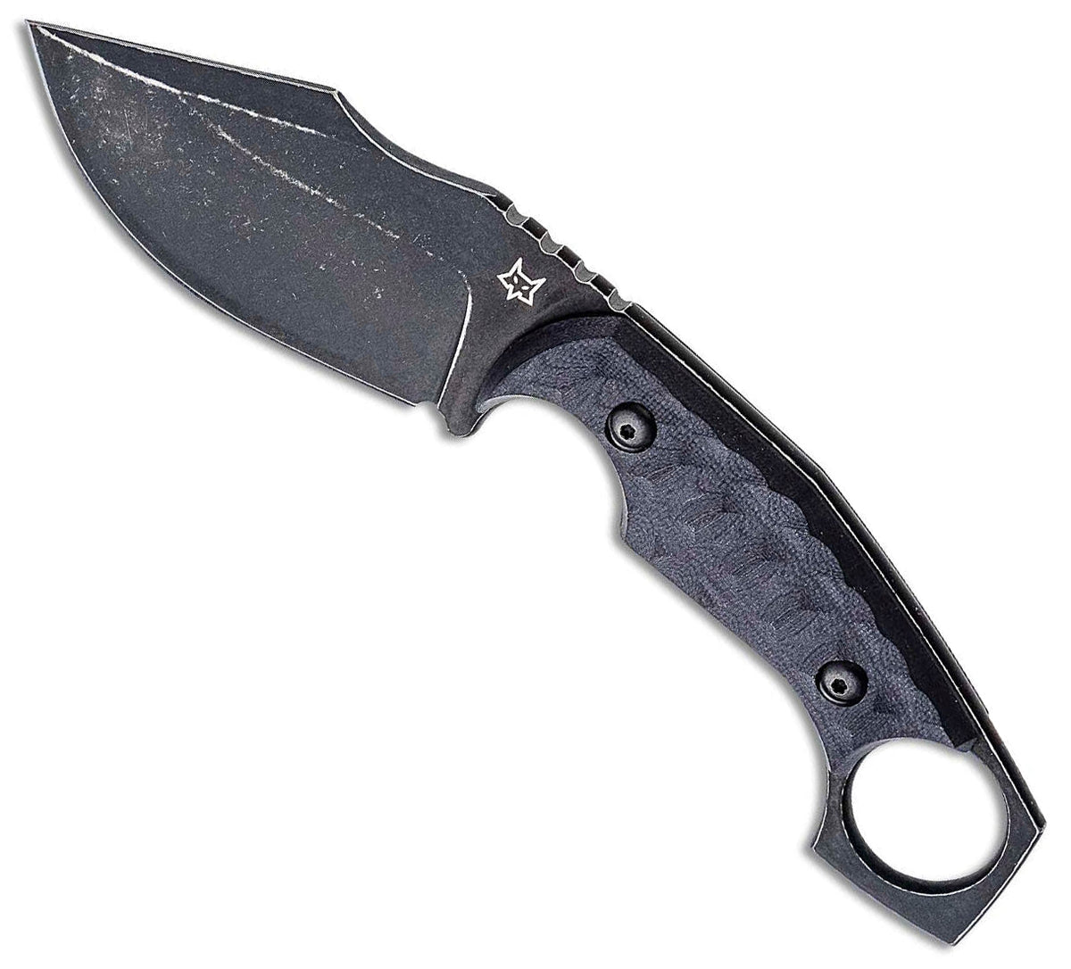 Fox Knives Monkey Thumper - Black Micarta - Fixed Blade - FX-633 Knives - Tophatter Daily Deals