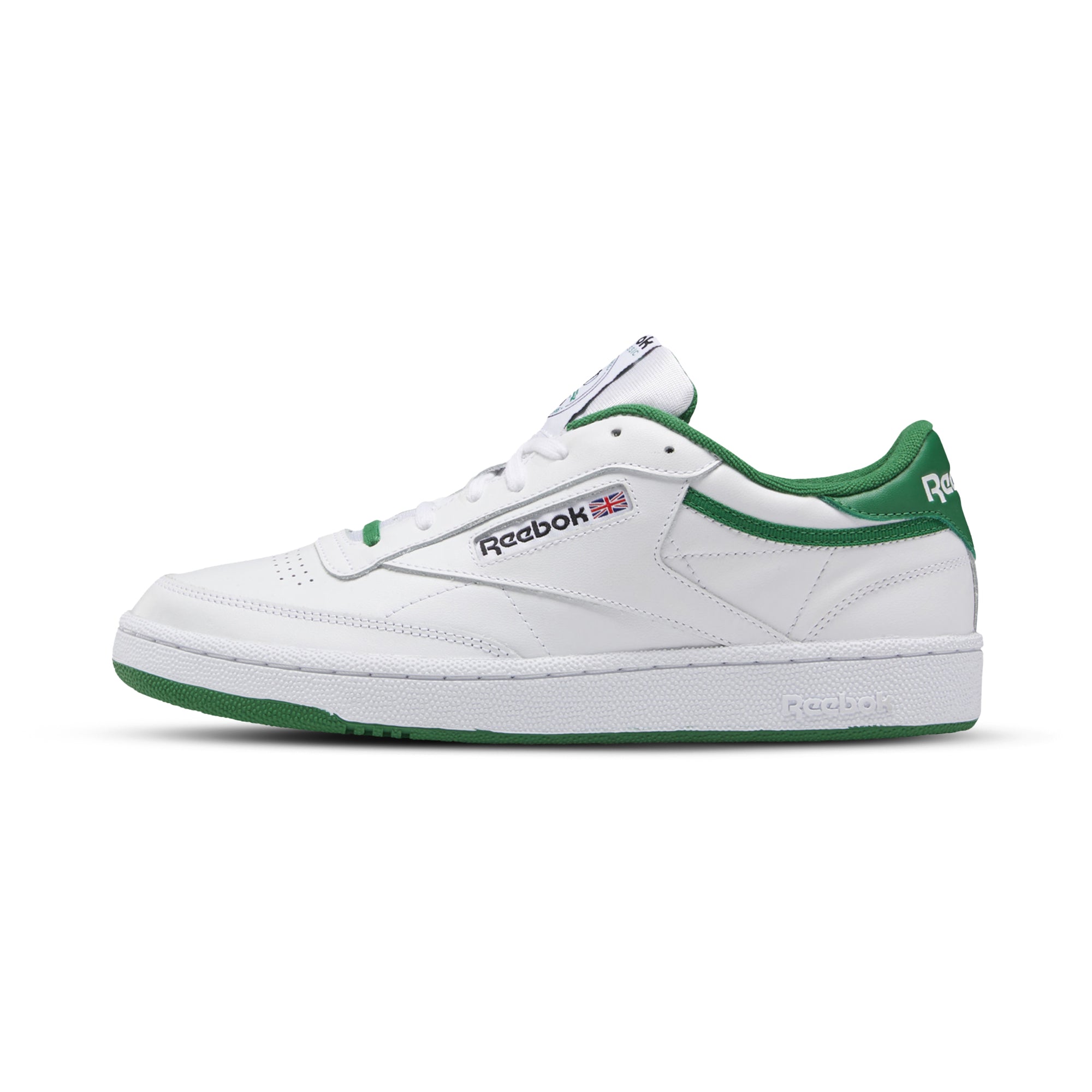 Reebok Men's Club C 85 Shoes White Glegrn Black 9.5 Footwear - Tophatter Daily Deals