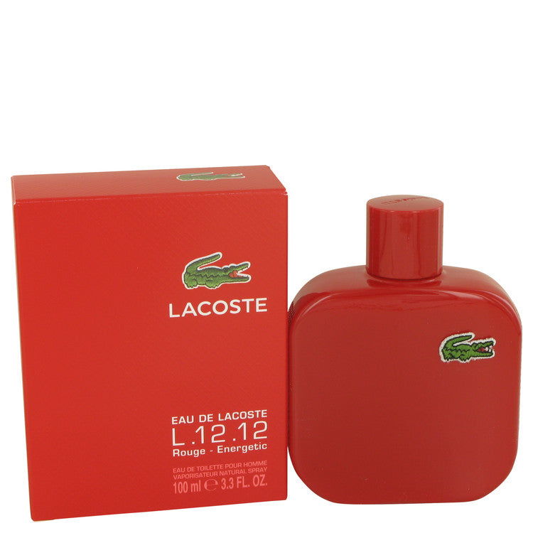 Lacoste Eau De Lacoste L.12.12 Rouge by Lacoste Eau De Toilette Spray 3.3 oz for Men Default Title Beauty & Fragrance - Tophatter Daily Deals