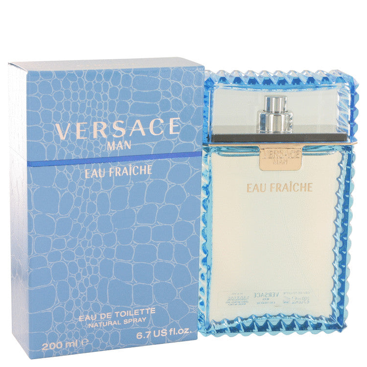 Versace Man by Versace Eau Fraiche Eau De Toilette Spray (Blue) 6.7 oz for Men Default Title Beauty & Fragrance - Tophatter Daily Deals