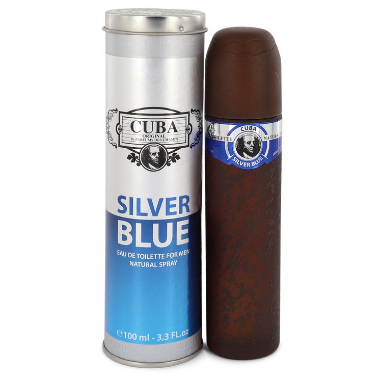 Cuba Silver Blue by Fragluxe Eau De Toilette Spray 3.3 oz for Men Default Title Beauty & Fragrance - Tophatter Daily Deals
