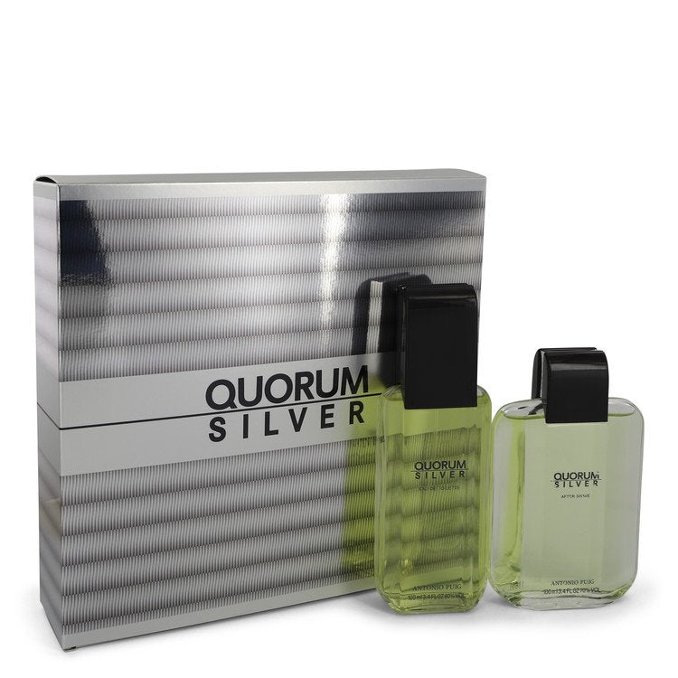 Quorum Silver by Puig Gift Set -- for Men Default Title Beauty & Fragrance - Tophatter Daily Deals