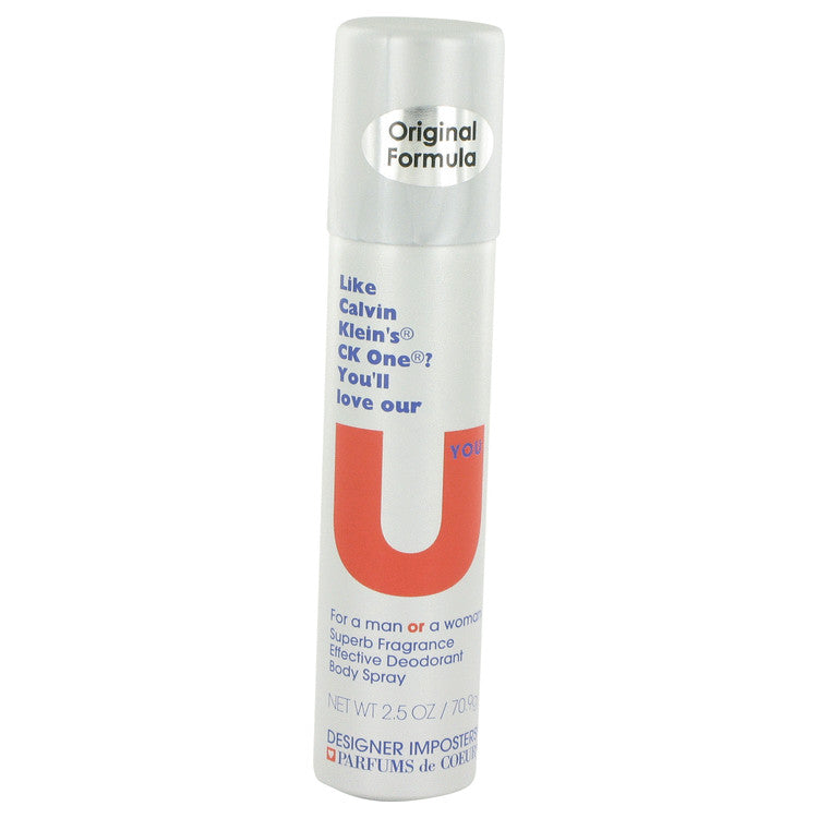 Designer Imposters U You by Parfums De Coeur Deodorant Body Spray (Unisex) 2.5 oz for Women Default Title Beauty & Fragrance - Tophatter Daily Deals