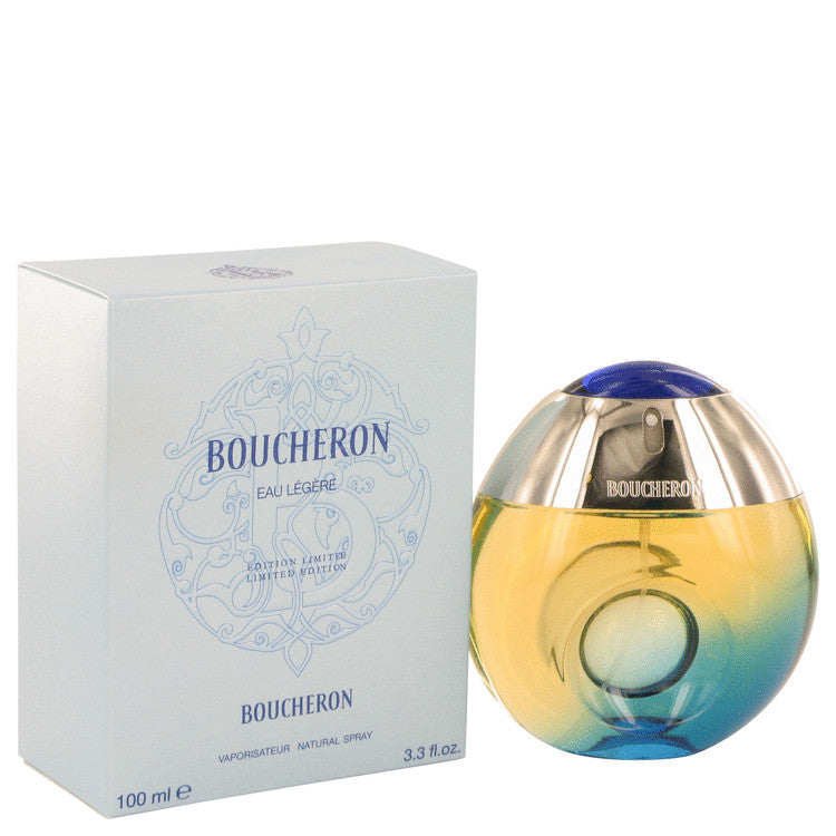 Boucheron Eau Legere by Boucheron Eau De Toilette Spray (Blue Bottle, Bergamote, Genet, Narcisse, Musc) 3.3 oz for Women Default Title Beauty & Fragrance - Tophatter Daily Deals