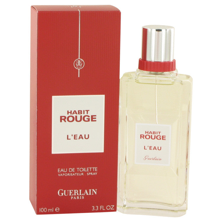 Habit Rouge L'eau by Guerlain Eau De Toilette Spray 3.3 oz for Men Default Title Beauty & Fragrance - Tophatter Daily Deals