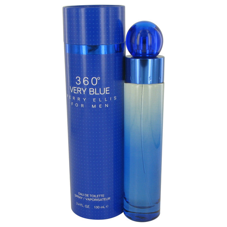 Perry Ellis 360 Very Blue by Perry Ellis Eau De Toilette Spray 3.4 oz for Men Default Title Beauty & Fragrance - Tophatter Daily Deals