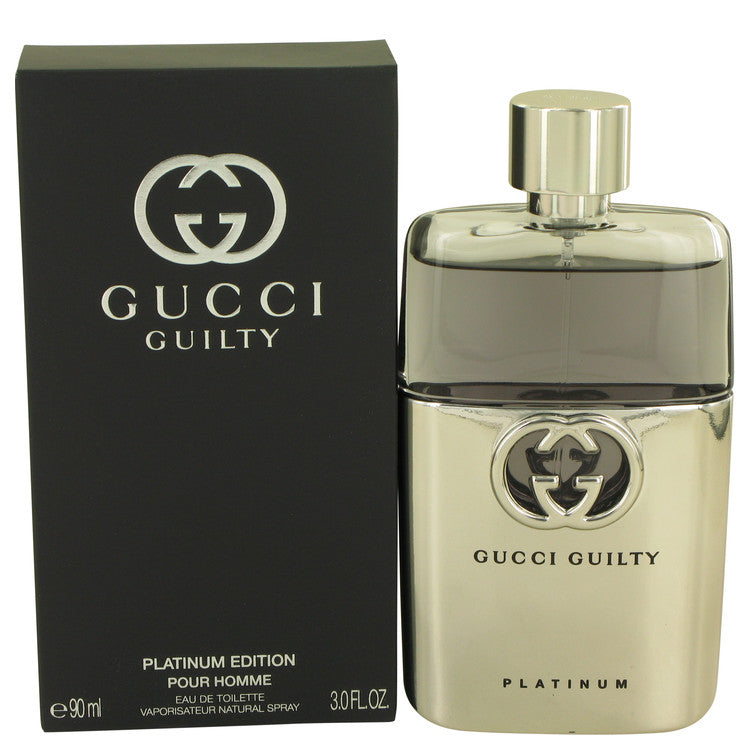 Gucci Guilty Platinum by Gucci Eau De Toilette Spray 3 oz for Men Default Title Beauty & Fragrance - Tophatter Daily Deals