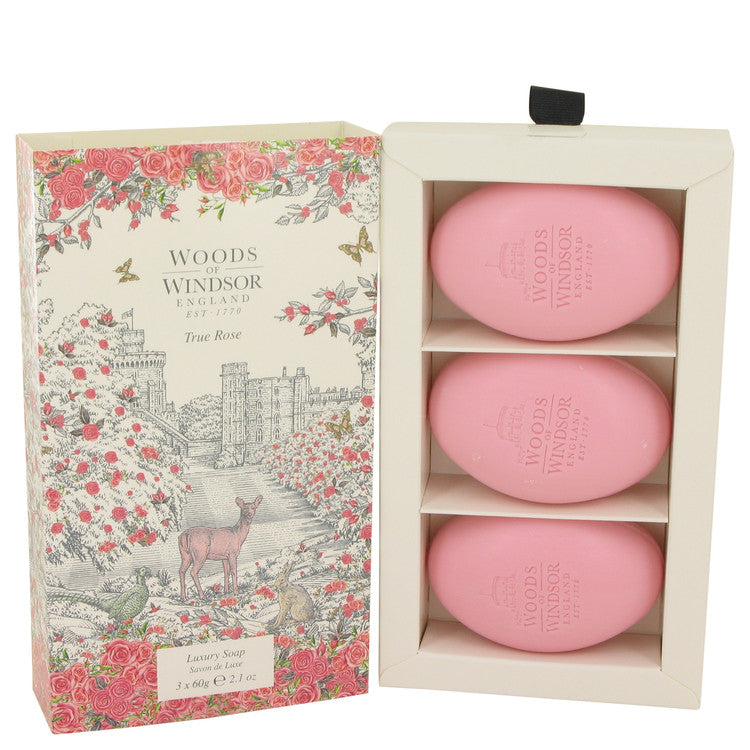 True Rose by Woods of Windsor Three 2.1 oz Luxury Soaps 2.1 oz for Women Default Title Beauty & Fragrance - Tophatter Daily Deals