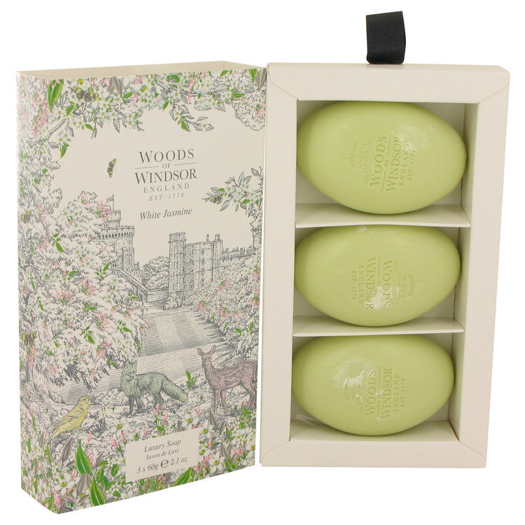 White Jasmine by Woods of Windsor Three 2.1 oz Luxury Soaps 2.1 oz for Women Default Title Beauty & Fragrance - Tophatter Daily Deals