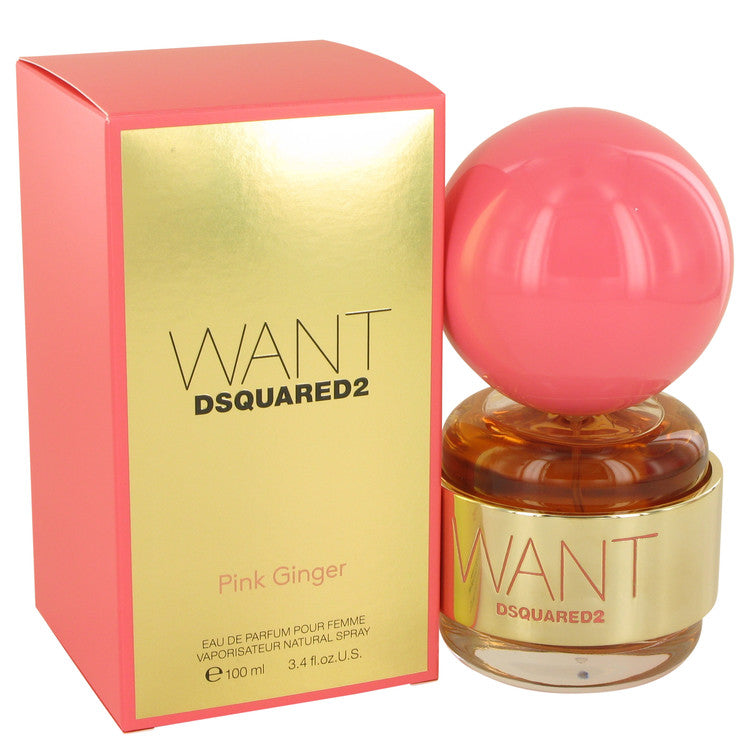 Dsquared2 Want Pink Ginger by Dsquared2 Eau De Parfum Spray 3.4 oz for Women Default Title Beauty & Fragrance - Tophatter Daily Deals