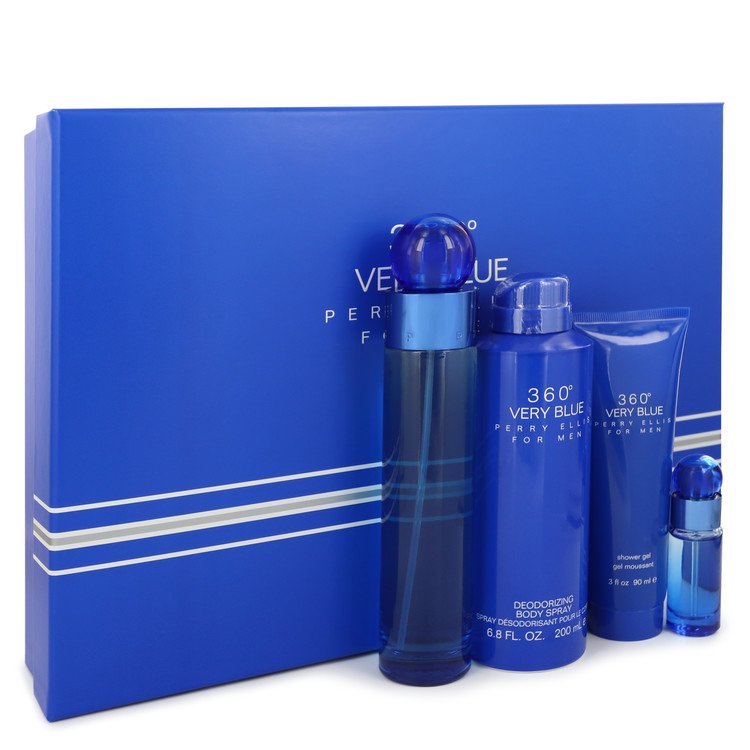 Perry Ellis 360 Very Blue by Perry Ellis Gift Set -- for Men Default Title Beauty & Fragrance - Tophatter Daily Deals