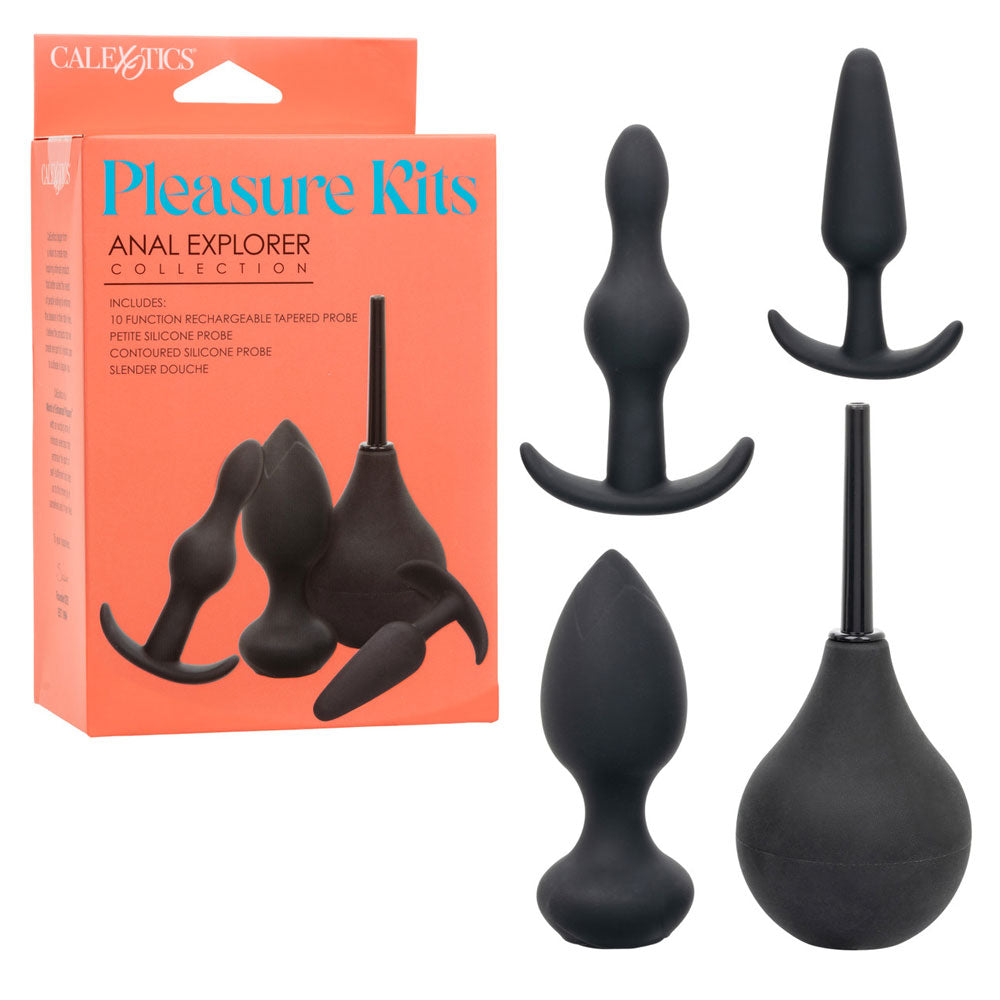 Pleasure Kits Anal Explorer Collection (Black) – Anal Toy Kit > Anal Range > Butt Plug Kits - Tophatter Daily Deals