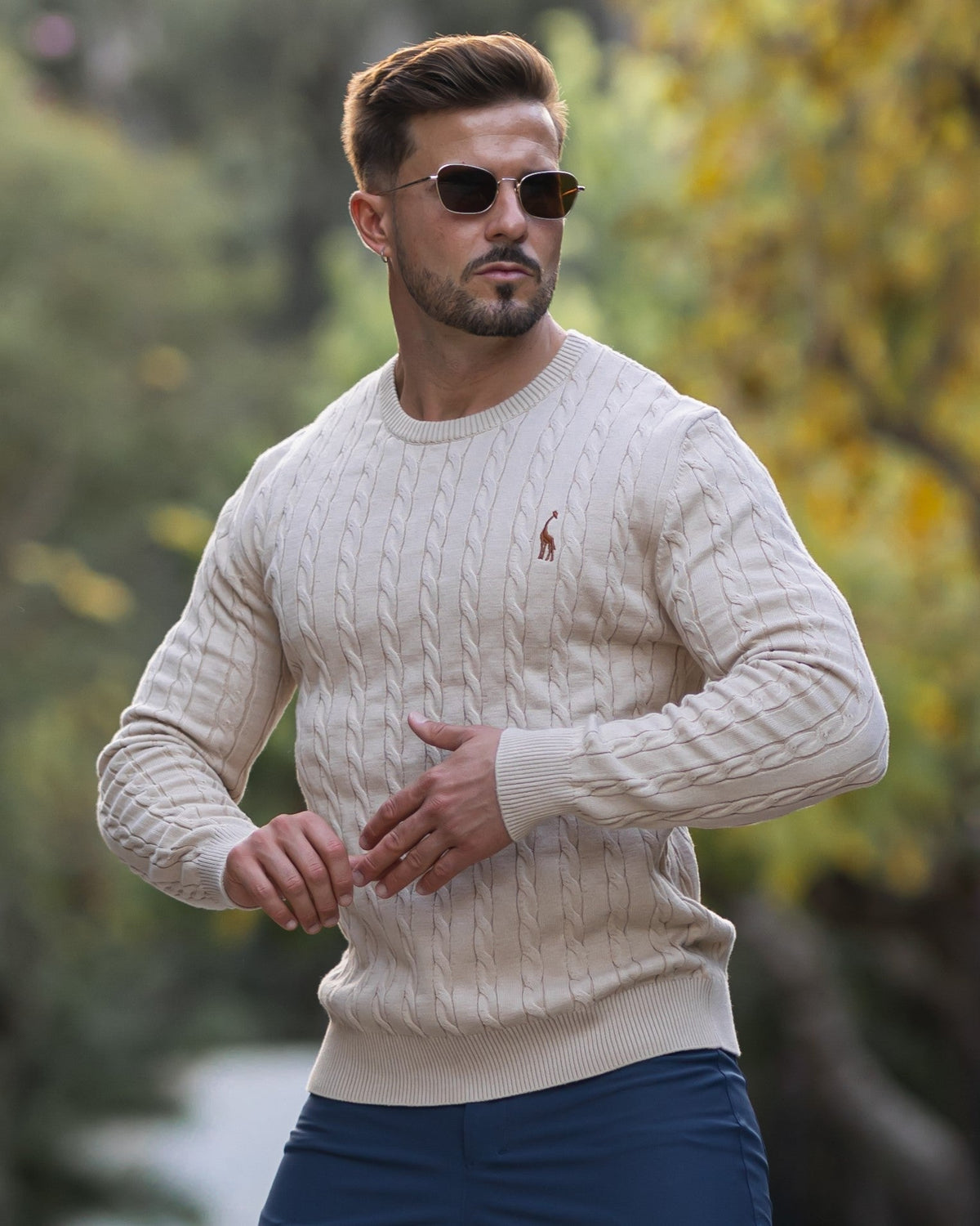 Soft Timeless Men's Cable Knit Sweater - Crewneck, Cotton - Tophatter Daily Deals