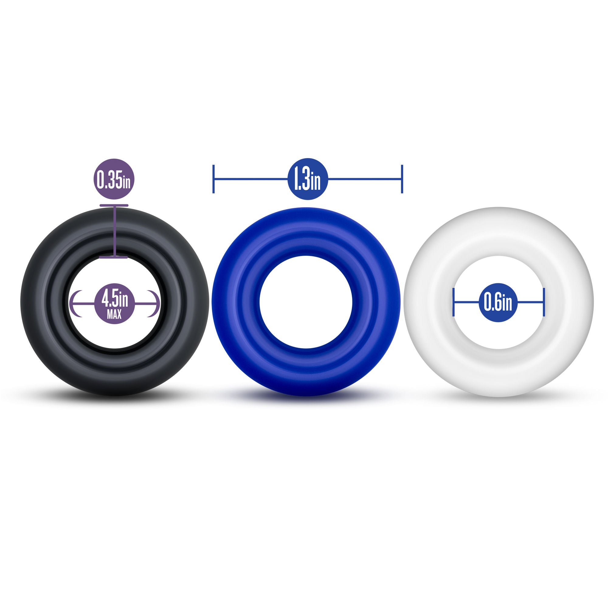 Stay Hard Donut Rings - 3 Pack > Cock Ring > Sets - Tophatter Daily Deals