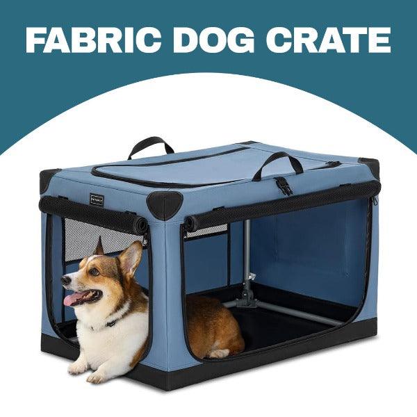 Pet Travel Crate - Pets Fabric Dog Crate Puppy Carrier Cat Travel Cage Carry Pet Bag Pet Products - Tophatter Daily Deals