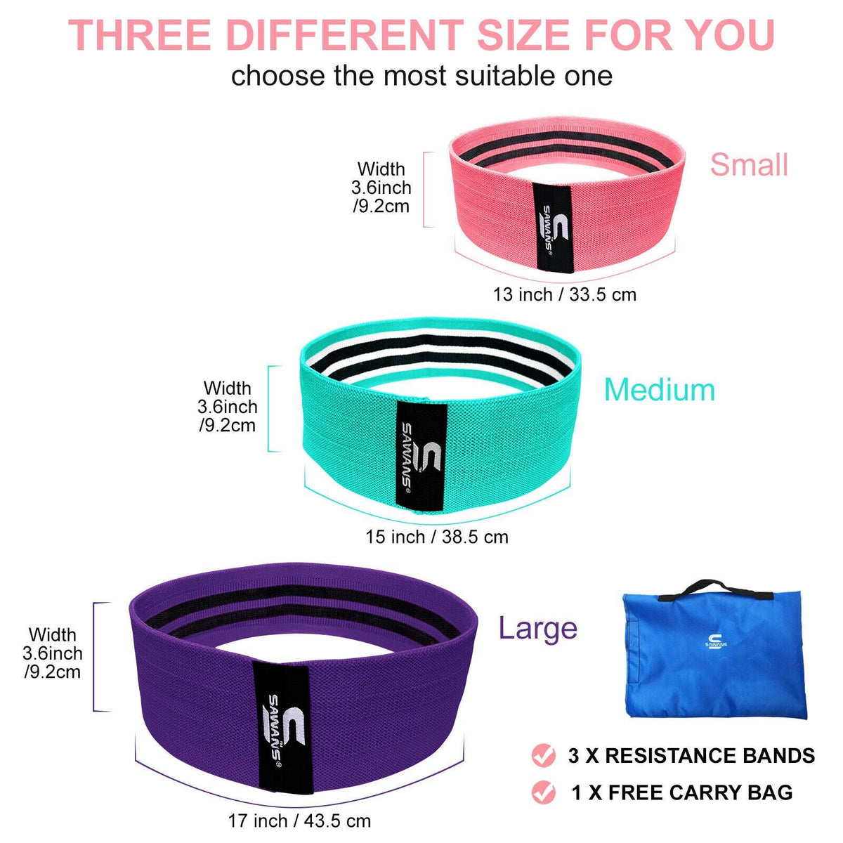 Stretchy Band for Exercise - Thigh Bands for Workout, Hip Band Workout For Men & Women Resistance Band Yoga Exercise Band Booty Band Yoga - Tophatter Daily Deals