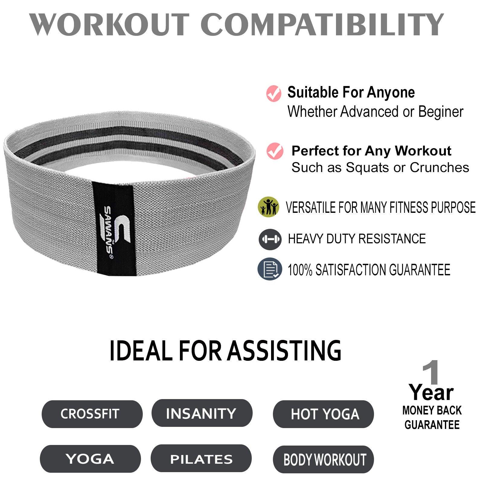 Stretchy Band for Exercise - Thigh Bands for Workout, Hip Band Workout For Men & Women Resistance Band Yoga Exercise Band Booty Band Yoga - Tophatter Daily Deals