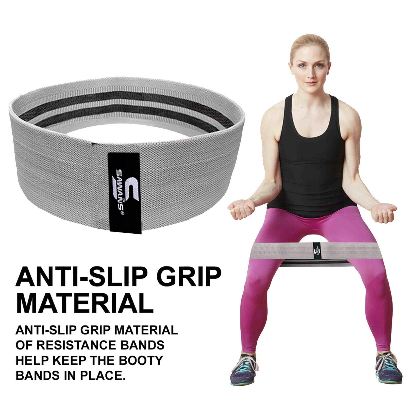 Stretchy Band for Exercise - Thigh Bands for Workout, Hip Band Workout For Men & Women Resistance Band Yoga Exercise Band Booty Band Grey Yoga - Tophatter Daily Deals