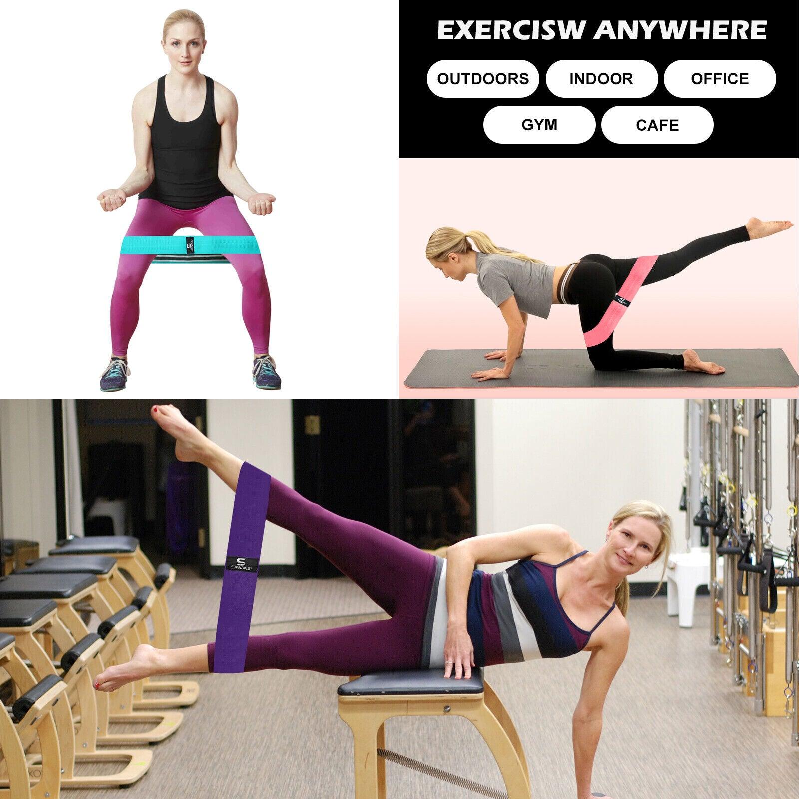 Stretchy Band for Exercise - Thigh Bands for Workout, Hip Band Workout For Men & Women Resistance Band Yoga Exercise Band Booty Band Yoga - Tophatter Daily Deals