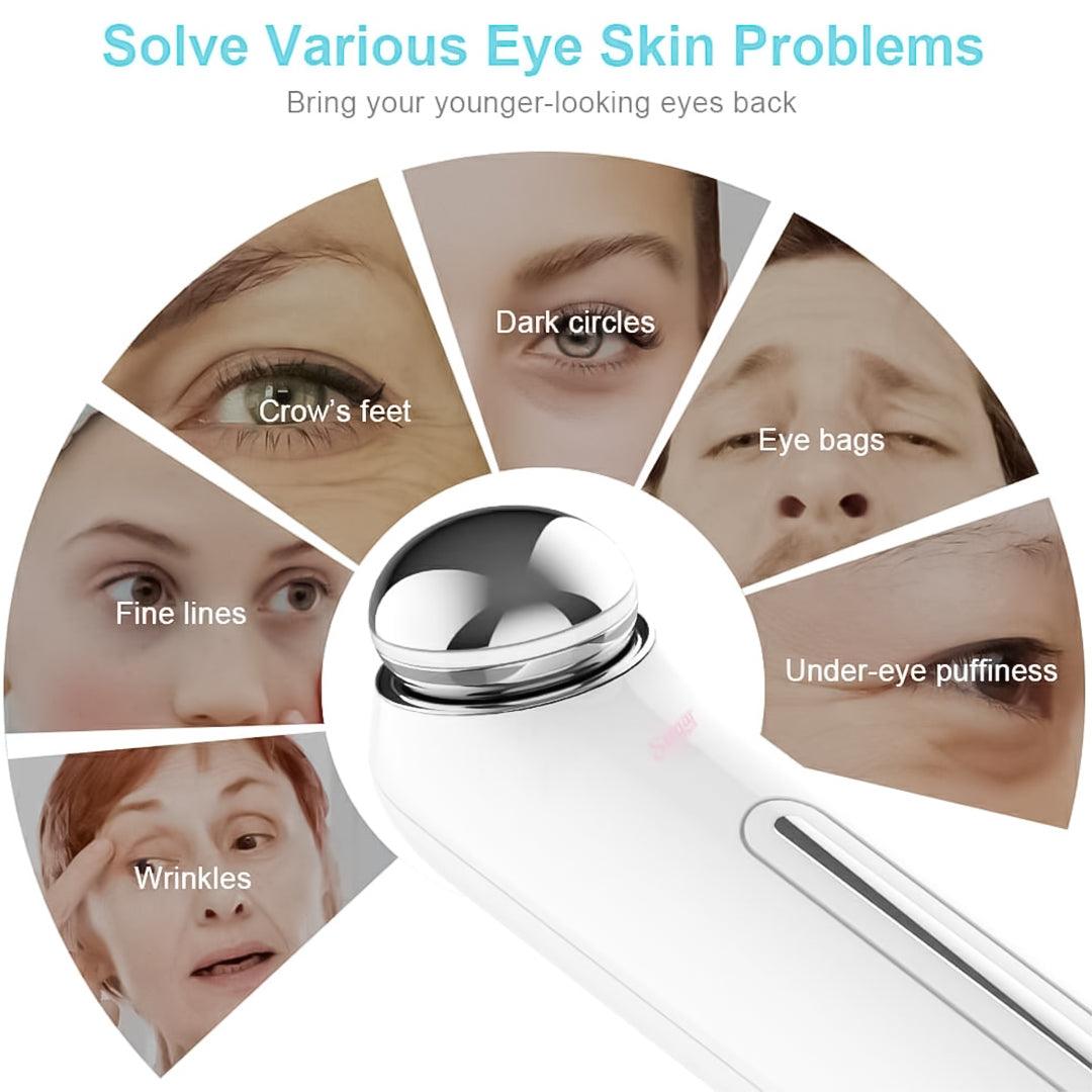 Heated Eye Wand - Pulse Facial Face Eye Massager Lift 3D Roller Electric Sonic Energy Rejuvenation Health & Beauty - Tophatter Daily Deals