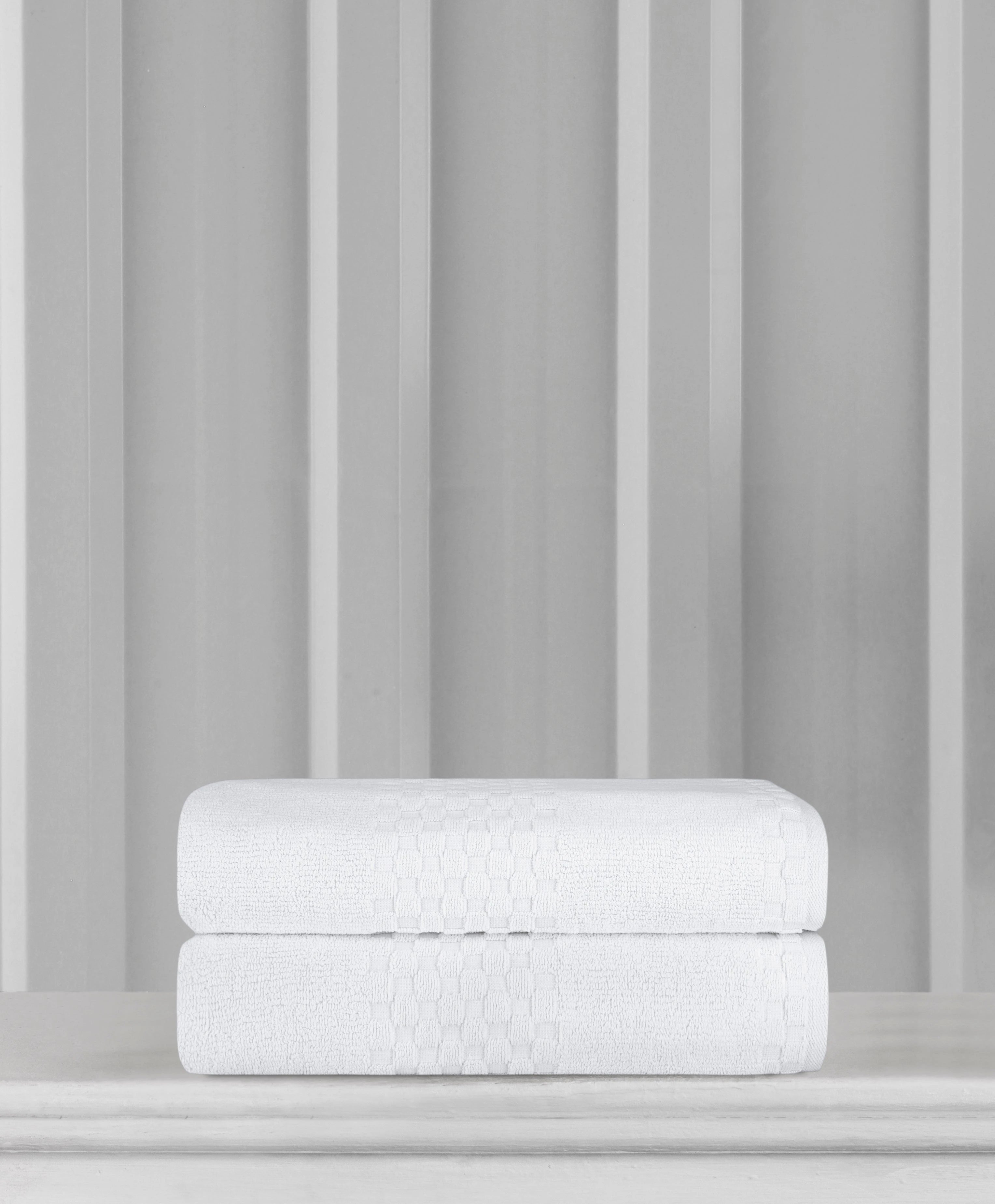Fairfield Luxury Quick Drying Bath Sheets - 2 Pieces White Bath Towel - Tophatter Daily Deals
