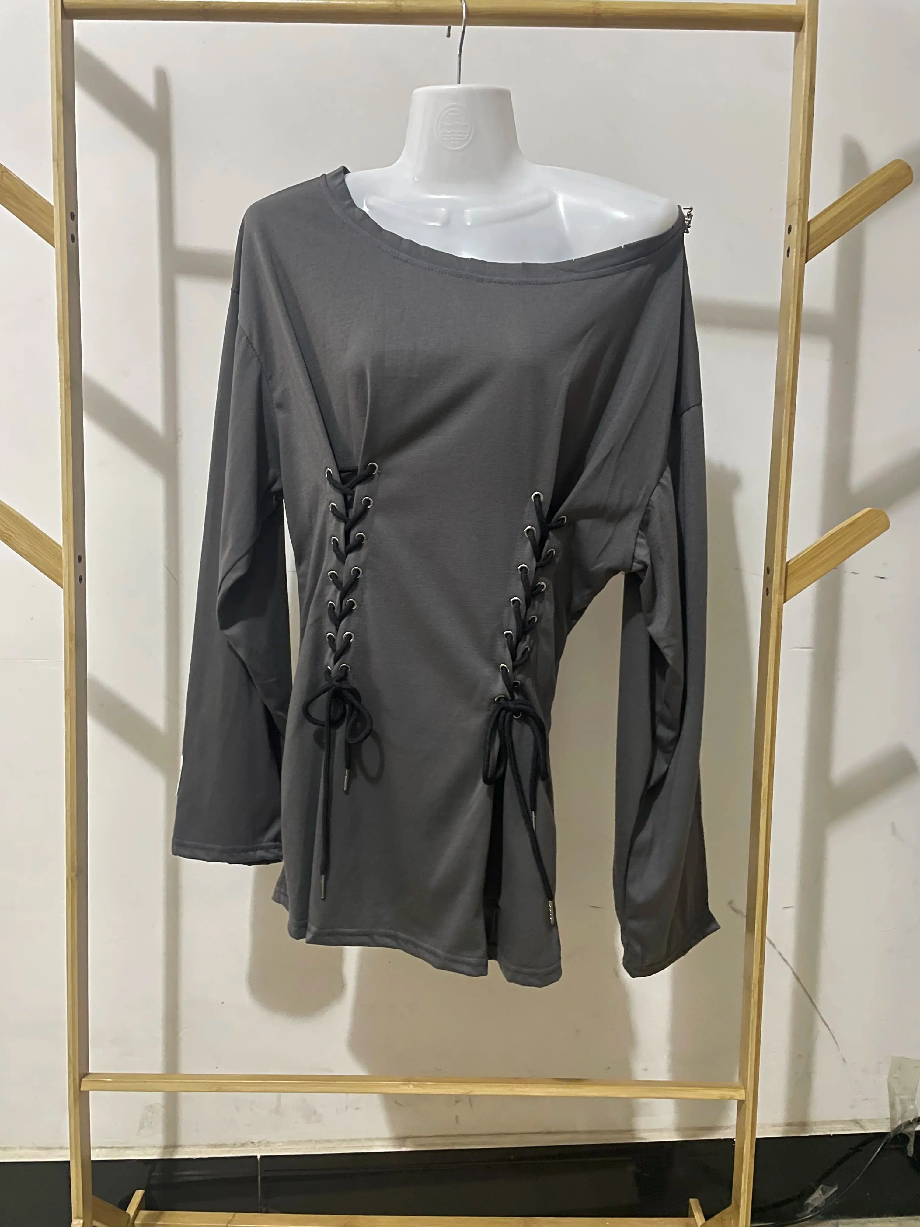 Fairycore Grunge Corset Dress Long Sleeve Women Aesthetic Y2k Fairy Goth Clothes Kawaii Bandage Bodycon Dresses Spring Autumn - Tophatter Daily Deals