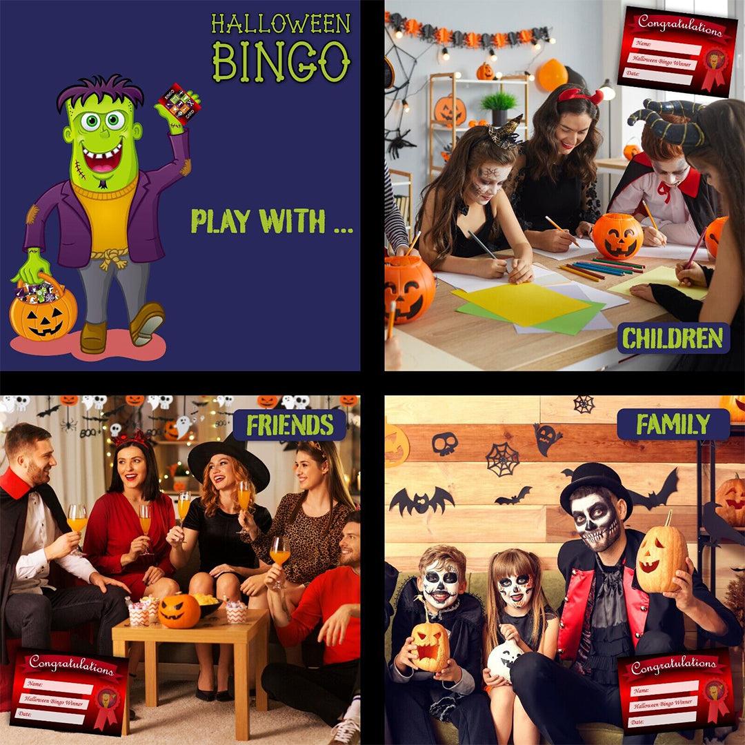 Halloween Bingo Card - Halloween Party Game Up-to 20 Players Includes Caller Box Indoor Games - Tophatter Daily Deals