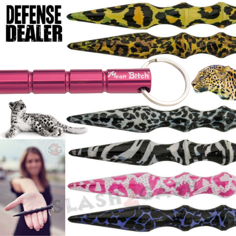 Wavy Kubotan Self Defense Stick Keychain Weapon - Animal Print SD-KeyChain - Tophatter Daily Deals