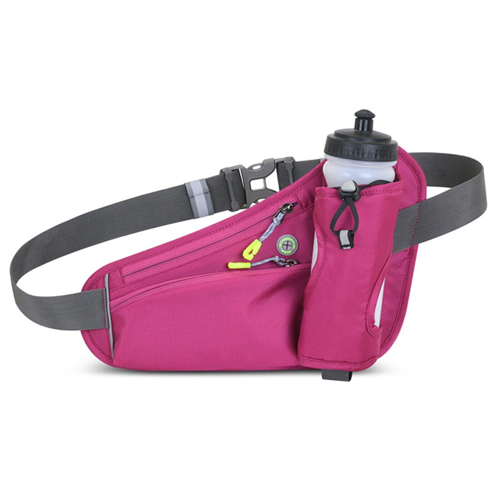 Running Belt With Water Bottle - Running Belt with Water Bottle Holder Waterproof Waist Bum Bag Sport Fanny Pack Purple Exercise & Fitness - Tophatter Daily Deals