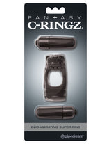 Fantasy C-Ringz Duo Vibrating Super Ring (Black) – Powerful Vibrating Ring for Men > Cock Ring > Vibrating - Tophatter Daily Deals