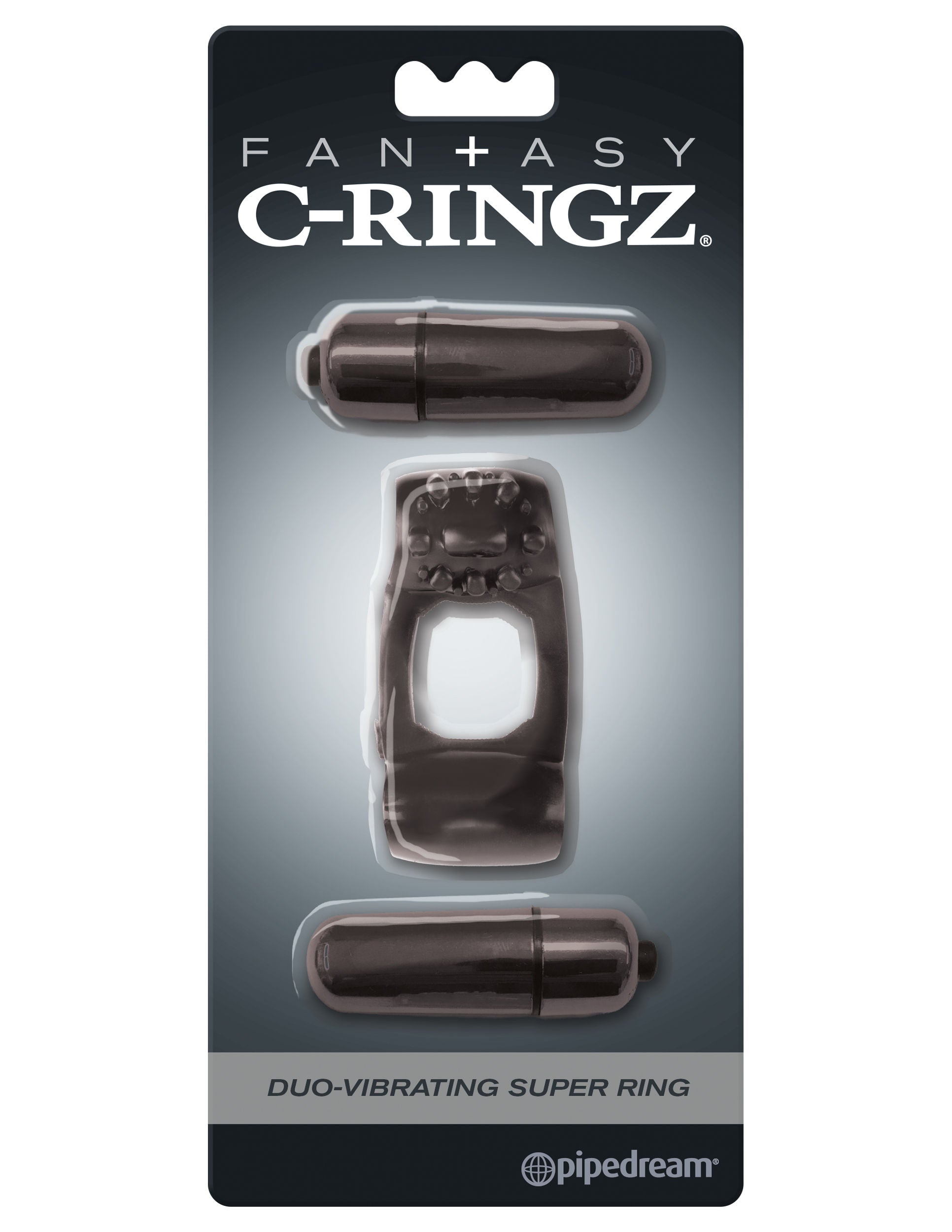 Fantasy C-Ringz Duo Vibrating Super Ring (Black) – Powerful Vibrating Ring for Men > Cock Ring > Vibrating - Tophatter Daily Deals