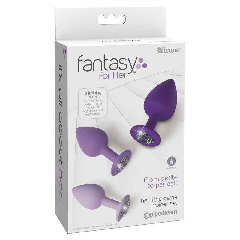 Fantasy For Her Little Gems Trainer Set Purple Set of 3 Sizes > Anal Range > Butt Plug Kits - Tophatter Daily Deals