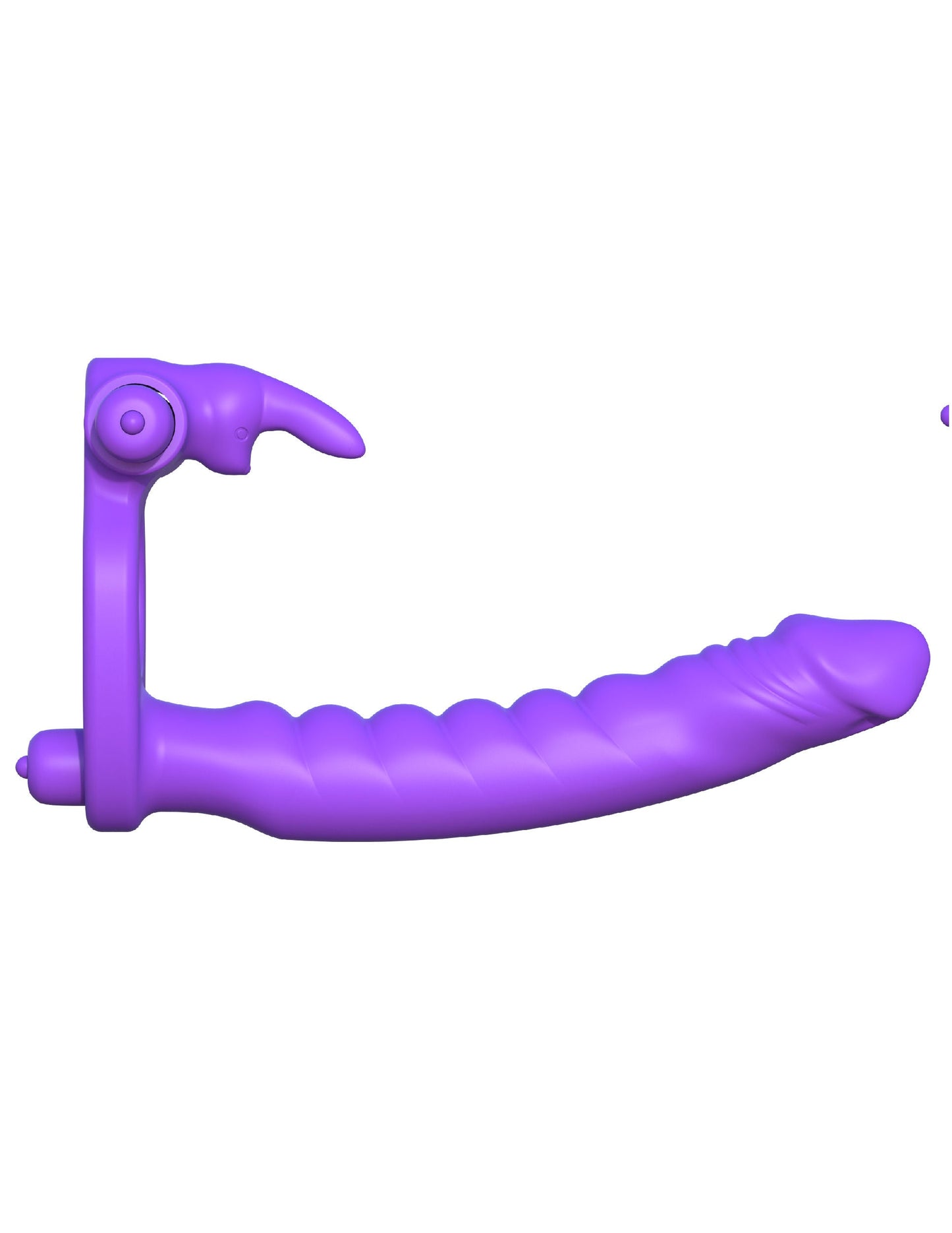Fantasy Silicone Double Penetrator Rabbit Cockring in Purple > Cock Ring > Single - Tophatter Daily Deals