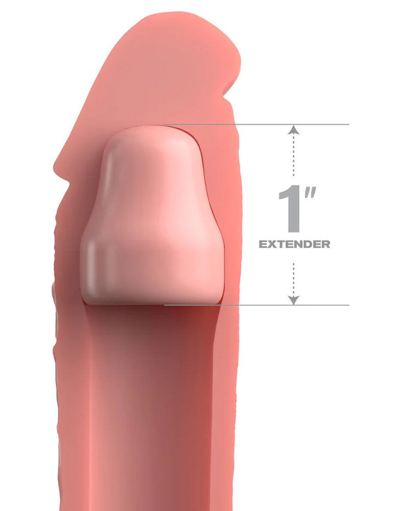 Fantasy X-Tensions Elite Sleeve – 7 Inch Silicone Sleeve with Plug > Sex Toys For Men > Penis Sleeves - Tophatter Daily Deals