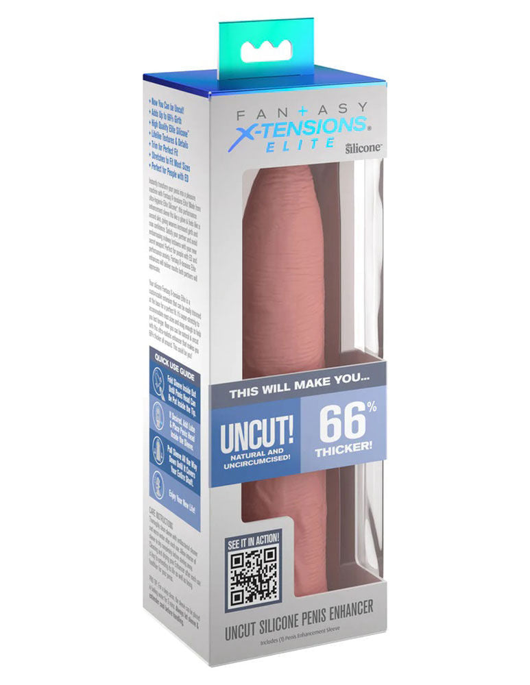 Fantasy X-Tensions Elite Silicone 7 Inch Penis Extension Sleeve > Sex Toys For Men > Penis Sleeves - Tophatter Daily Deals