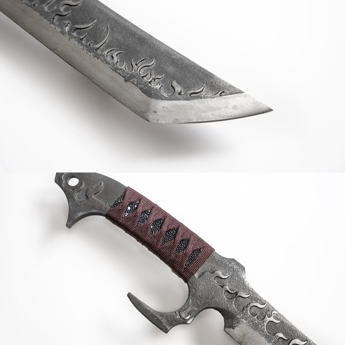 Fire and Steel - Fantasy Flame Demon Cleaver - Tophatter Daily Deals