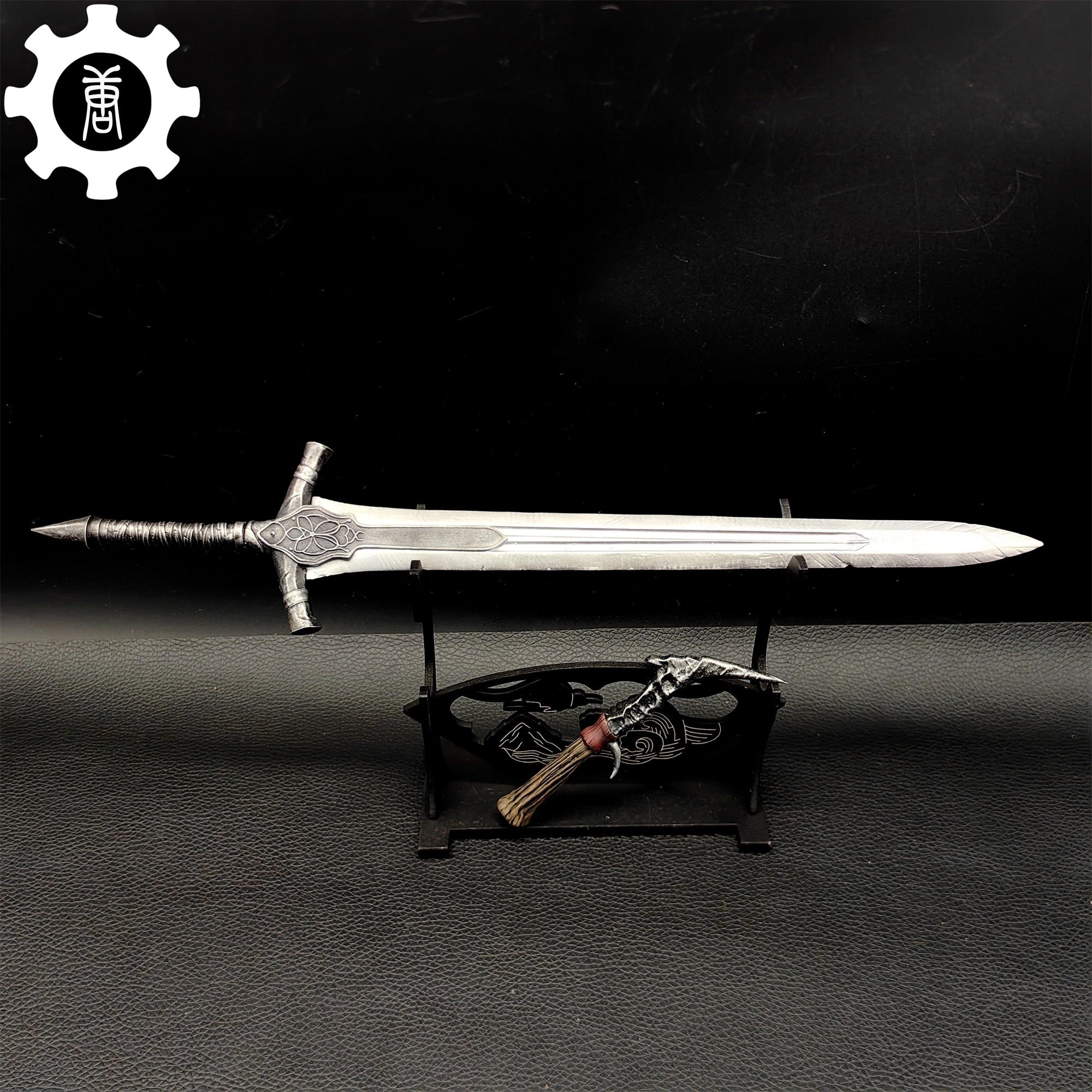 3D Printed 1:6 Scale Farron Greatsword Abyss Watchers Dagger Sword & Dagger & Stand - Tophatter Daily Deals