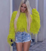 Fashion Y2k Colorful Warm Faux Women Fur Coat Black White Pink Plush Coat Female Jacket Fur Autumn Winter Shaggy Outerwear - Tophatter Daily Deals