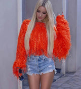Fashion Y2k Colorful Warm Faux Women Fur Coat Black White Pink Plush Coat Female Jacket Fur Autumn Winter Shaggy Outerwear Red - Tophatter Daily Deals