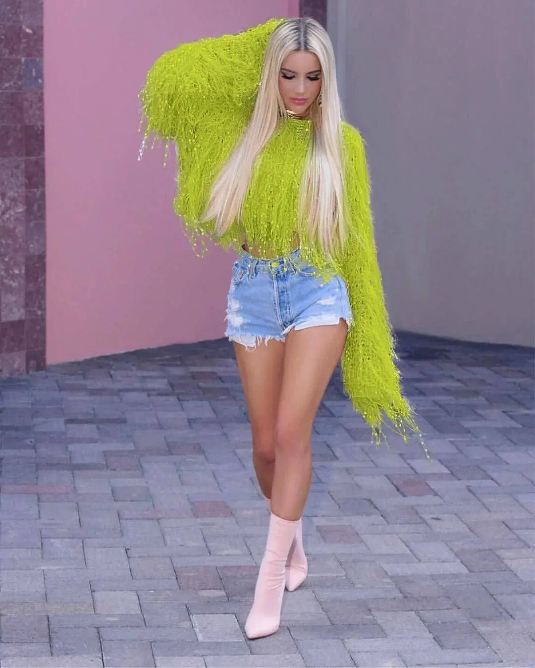 Fashion Y2k Colorful Warm Faux Women Fur Coat Black White Pink Plush Coat Female Jacket Fur Autumn Winter Shaggy Outerwear - Tophatter Daily Deals