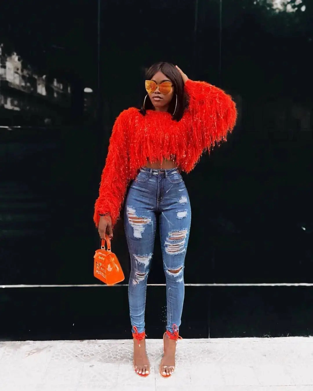 Fashion Y2k Colorful Warm Faux Women Fur Coat Black White Pink Plush Coat Female Jacket Fur Autumn Winter Shaggy Outerwear - Tophatter Daily Deals