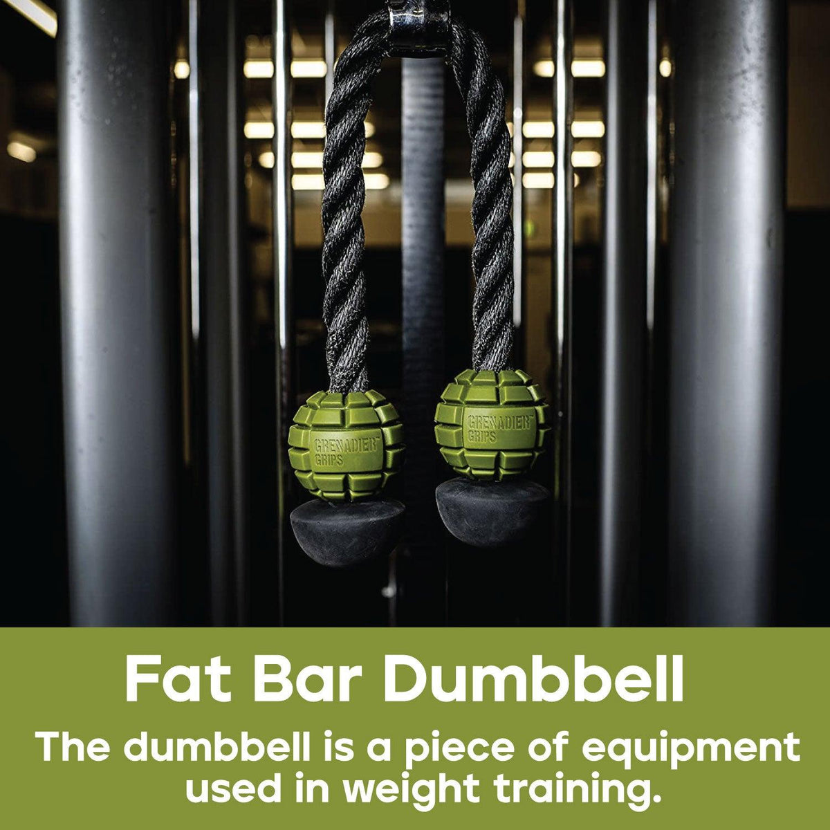 Grenadier Grips by Gunsmith - 2x Gunsmith Fitness Grenadier Grips Unique Fat Bar Dumbell/Barbell Grips For Huge Size Gains, Explosive Power Dumbbeells - Tophatter Daily Deals