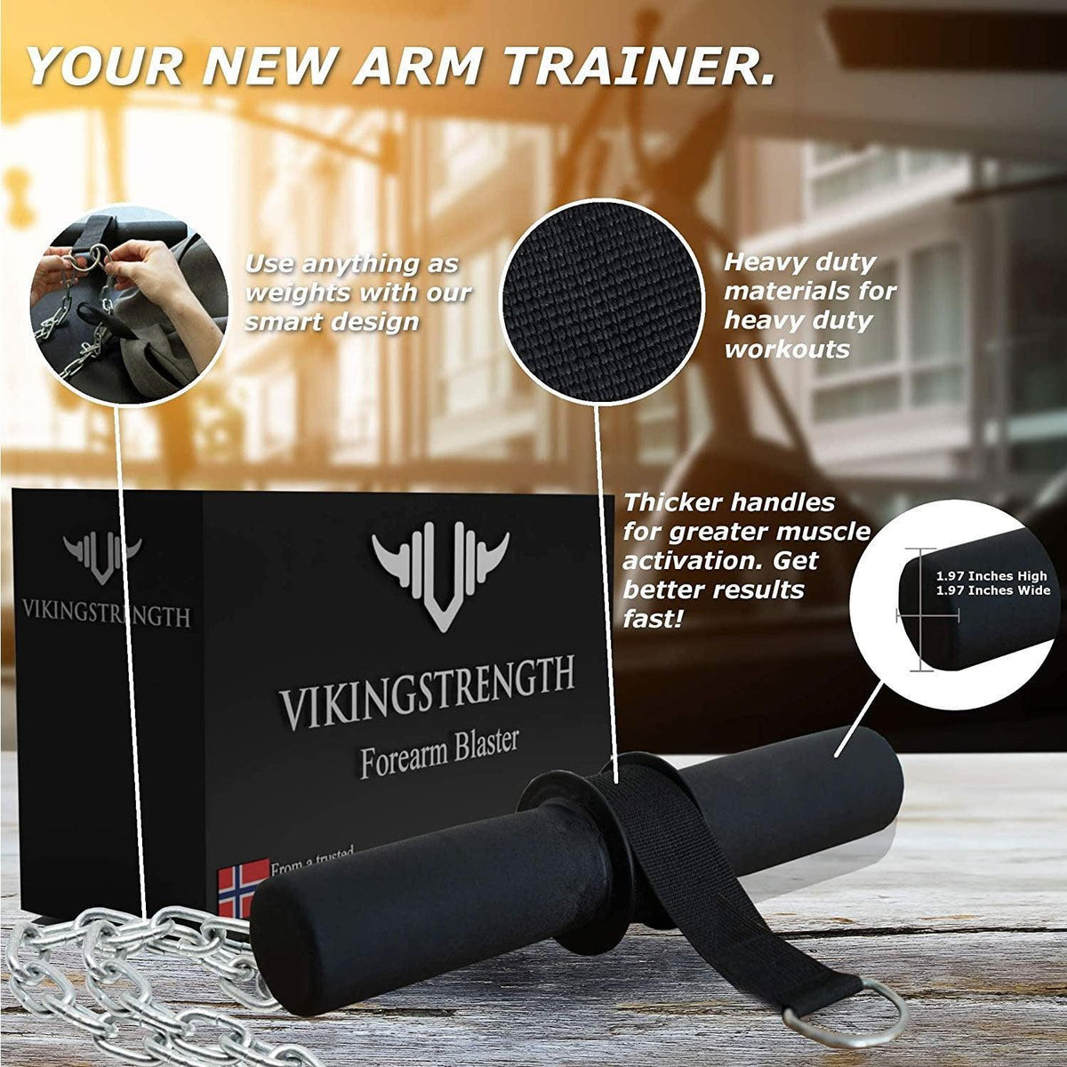 Wrist Roller Machine - Fat Thick Grips Wrist Roller Forearm Strength Exercise Equipment for Men and Women. Thick Wrist Roller Grips for Muscle Exercise & Fitness - Tophatter Daily Deals